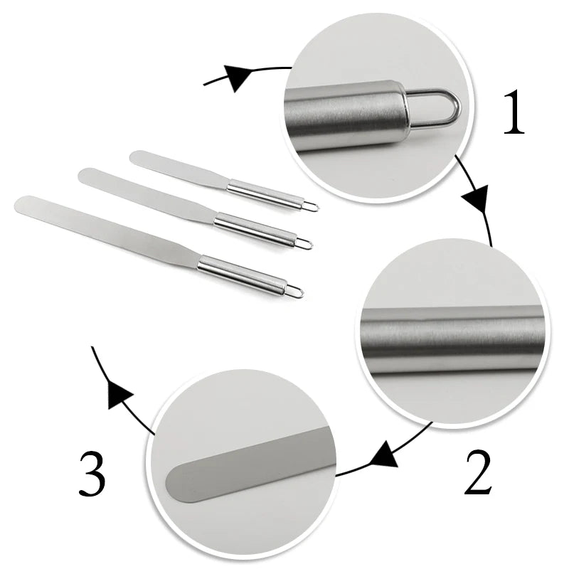 Stainless Steel Baking & Pastry Cream Spatula Cake