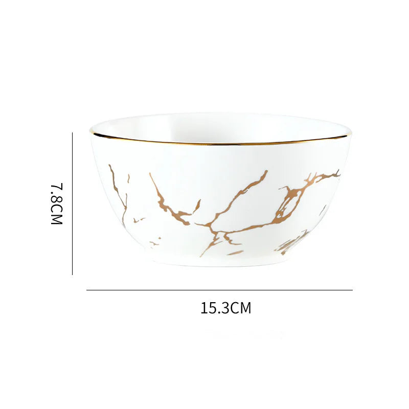 Nordic Dinner Irregular Plates Ins Gold Inlay Dinner