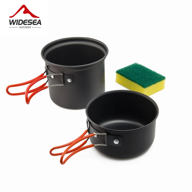 Widesea Camping Cooking Utensils Outdoor Tableware Pot Ultralight