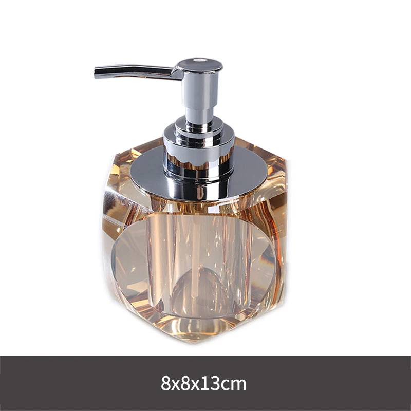 Crystal Glass Bathroom Toothbrush Cup Soap Dish Bottling