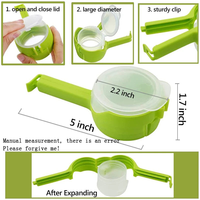 Food Storage Bag Sealing Clips Plastic Cap Sealer