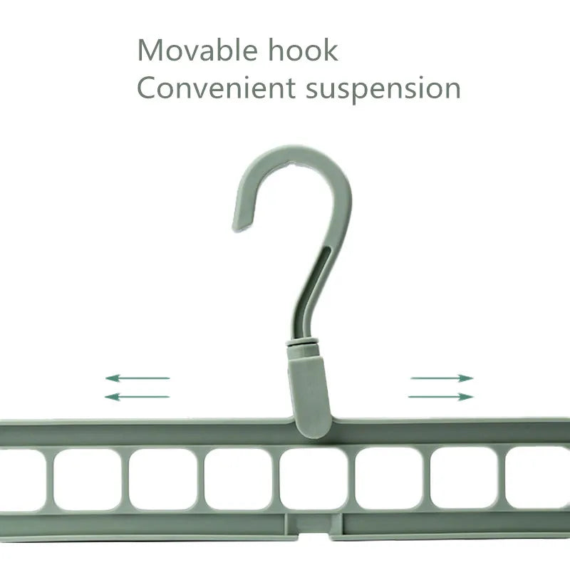 9-Hole Clothes Hanger Rack Closet Organizer Space Saving