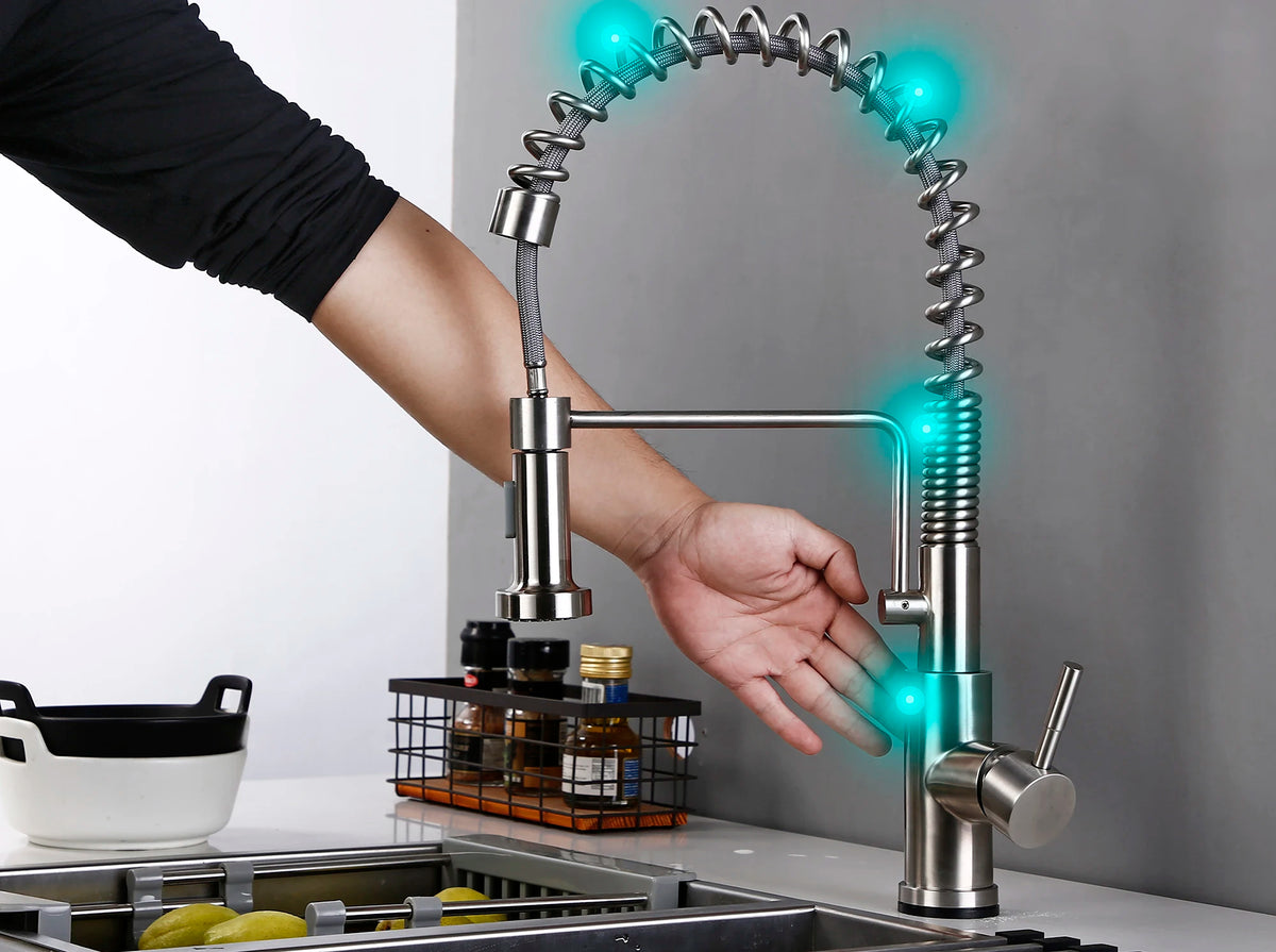 Touch On Faucet Matt Black Sensor Activated Pull