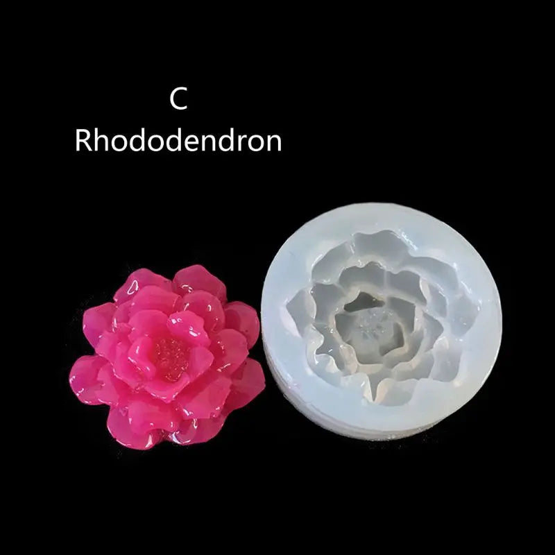 10 Styles 3d Flower Silicone Mold Resin Camellia