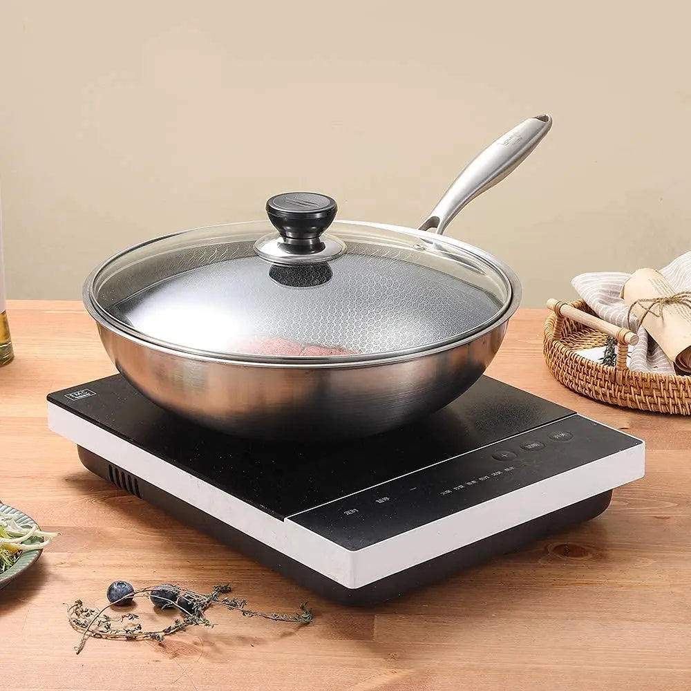 16-32cm Tempered Glass Pot Cover Anti-Scalding Circular Frying