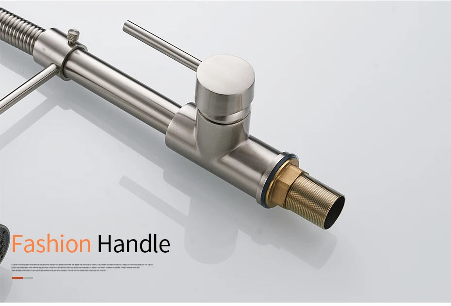 Faucets Sink Stainless Steel Handle Hole Pull Down