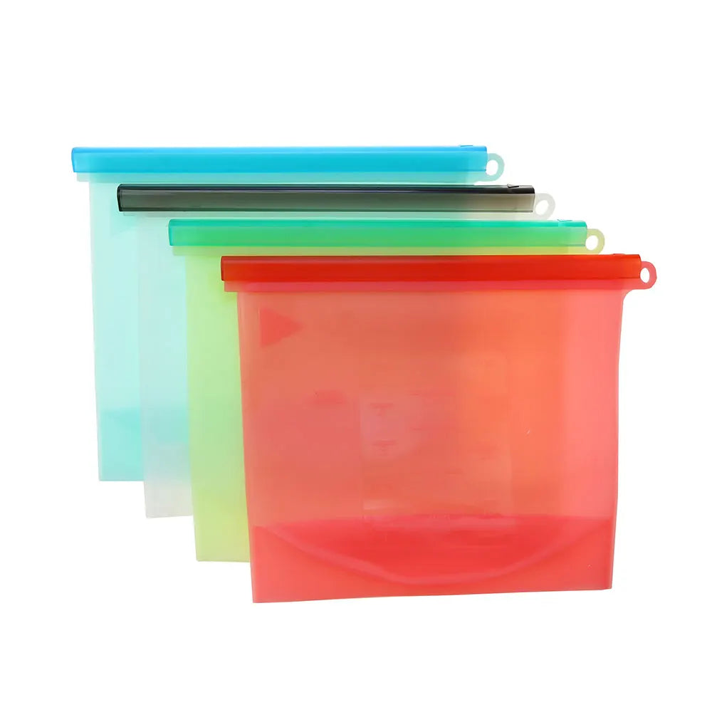 Silicone Bags Reusable Silicone Food Bag Airtight Seal