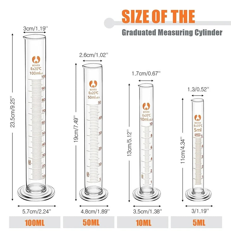 Experimental Glass Beaker Measuring Cylinder 10 Glass Measuring