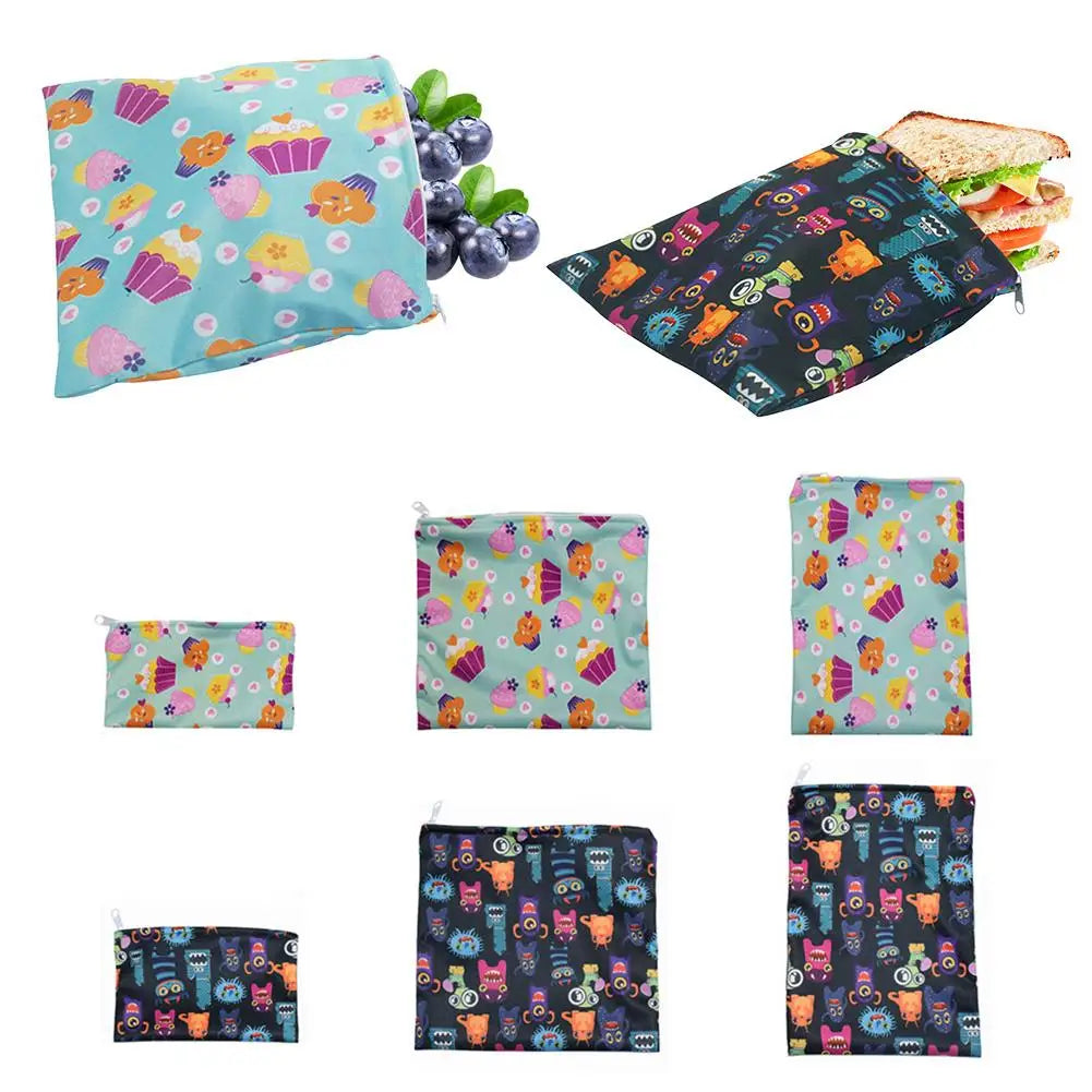 3pcs/Set Reusable Food Storage Bags Leakproof Freezer Bag