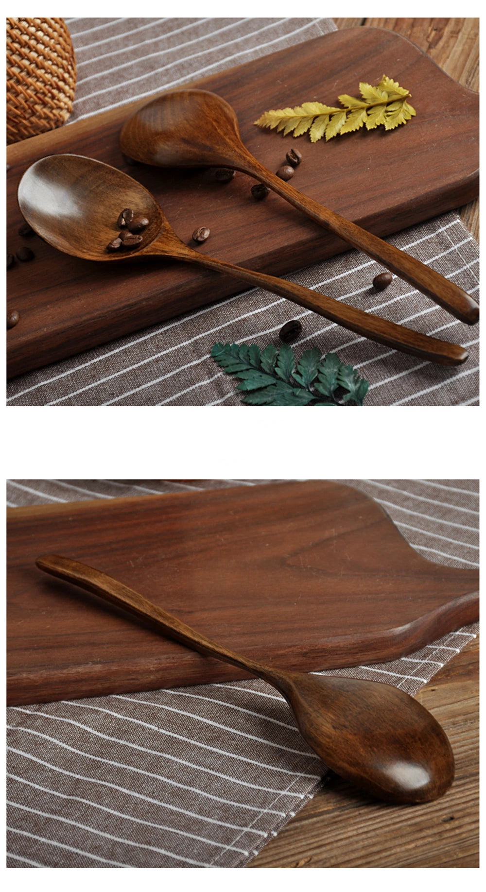 Natural Long Handle Wooden Spoon Japanese-Style Rice Scoop