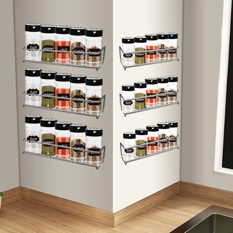 Organizer Metal Hanging Spice Racks Restaurant Wall-Mounted