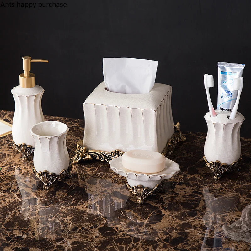 Retro Ceramic Bathroom Toiletries Bathroom Lotion Bottle
