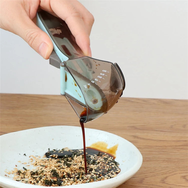 2pcs Adjustable Measuring Spoon Clear Scales Measuring Cup