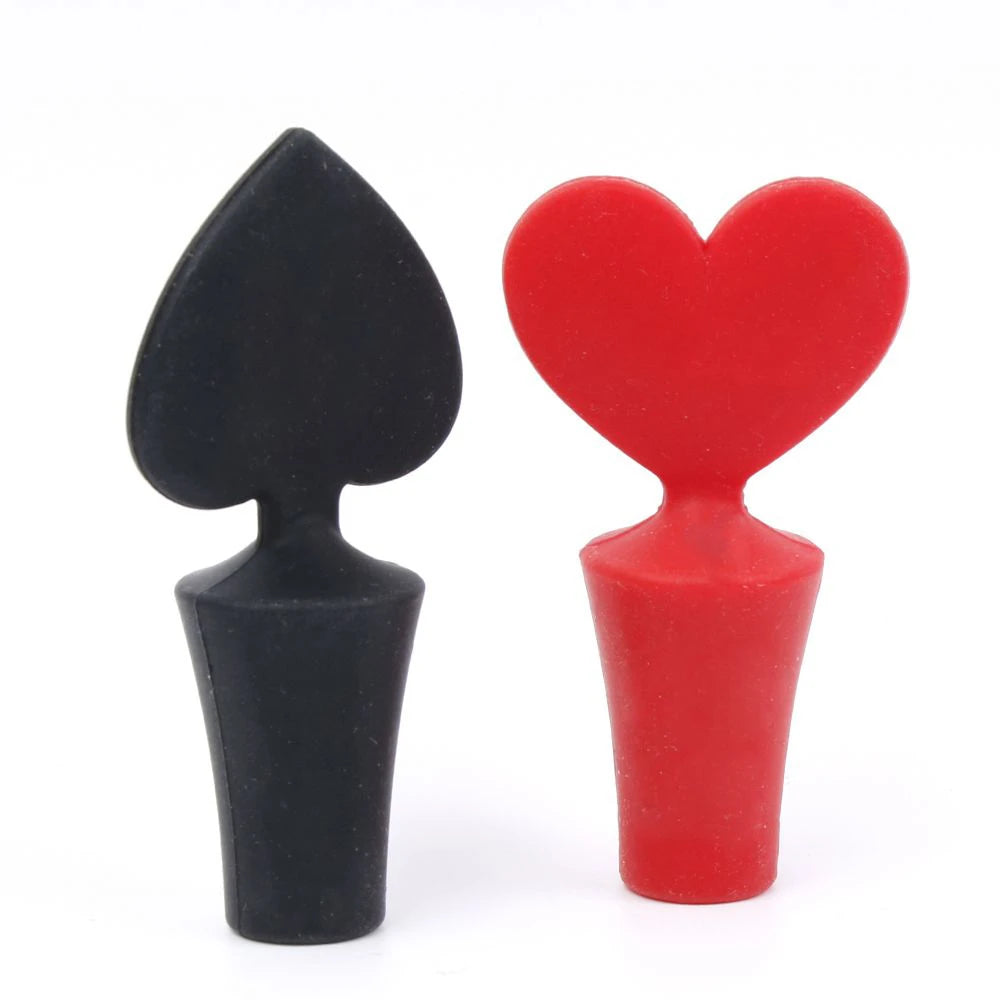 Poker Shape Silicone Wine Stopper Red Wine Bottle