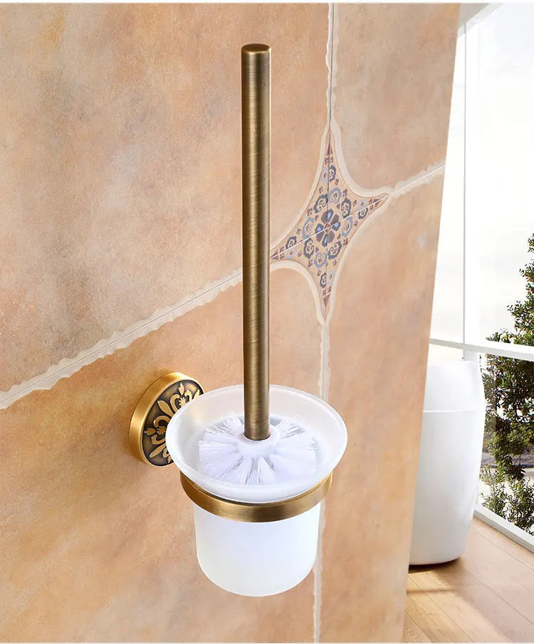 Tuqiu Bathroom Antique Bronze Carved Aluminum Bath Hardware