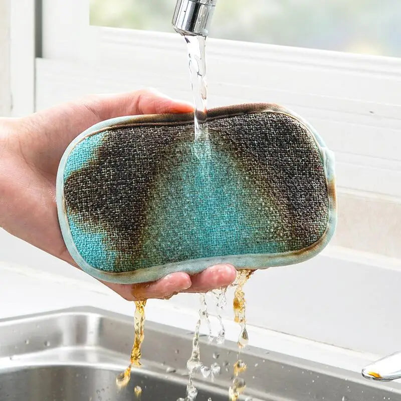 Sponge Rag Cleaning Cloth Washing Dishs Supplies Double