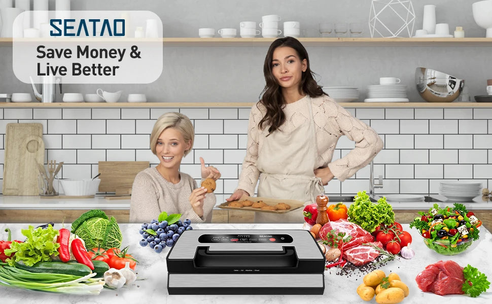 Seatao Vh5188 Vacuum Packing Machine Built In Cutter&Storage