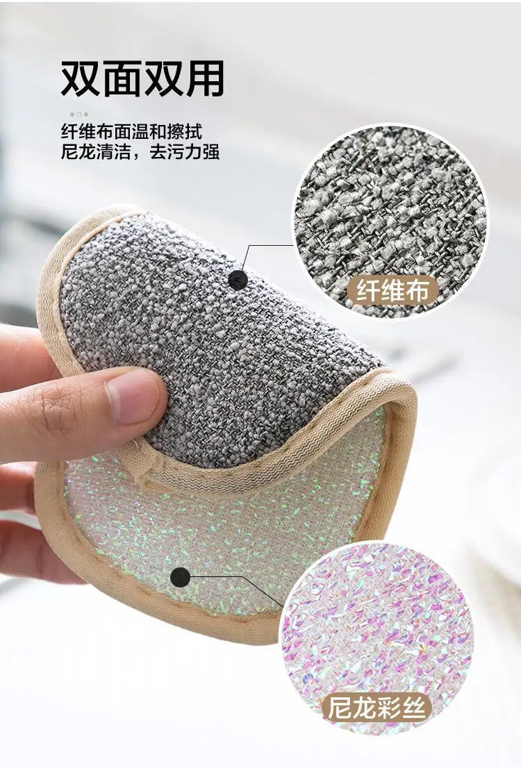 Sponge Rag Cleaning Cloth Washing Dishs Supplies Double