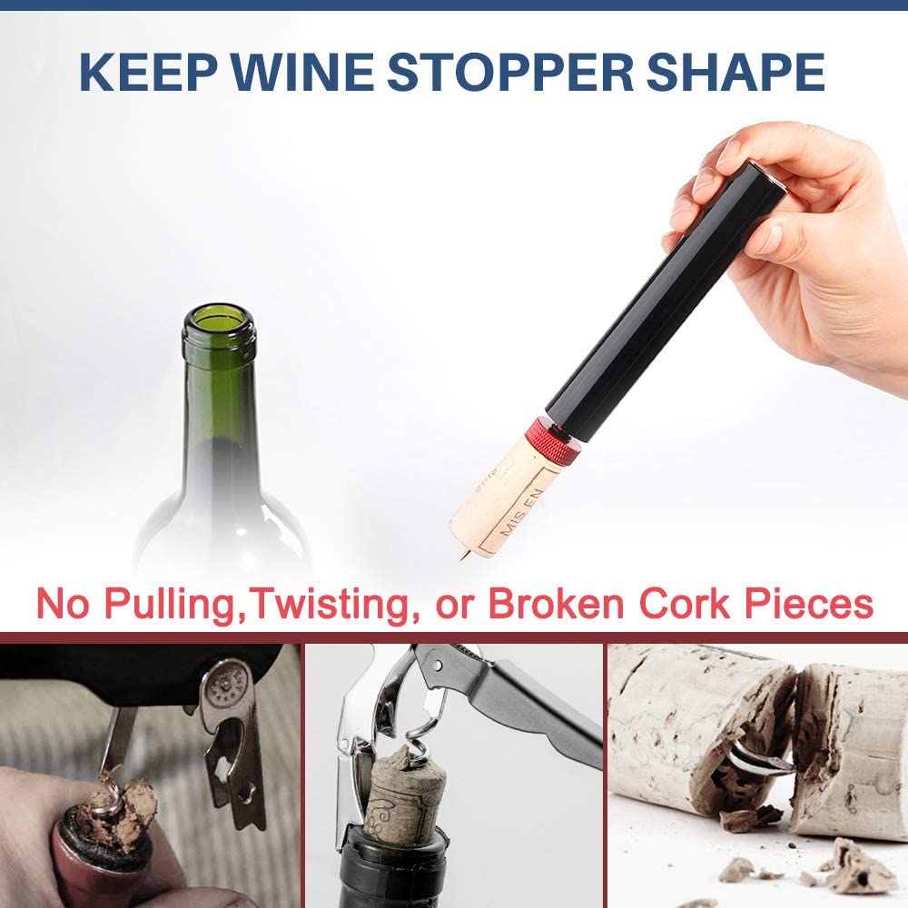 Air Pump Wine Bottle Opener Safe Stainless Steel