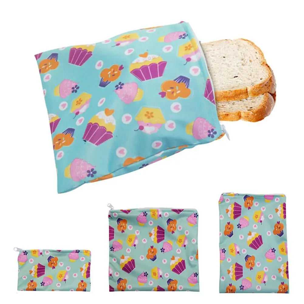 3pcs/Set Reusable Food Storage Bags Leakproof Freezer Bag