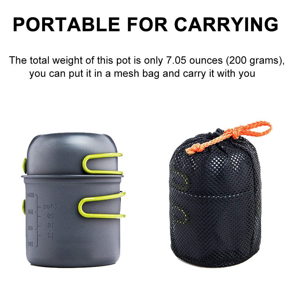 Widesea Ultralight Camping Cooking Utensils Outdoor Tableware Pot