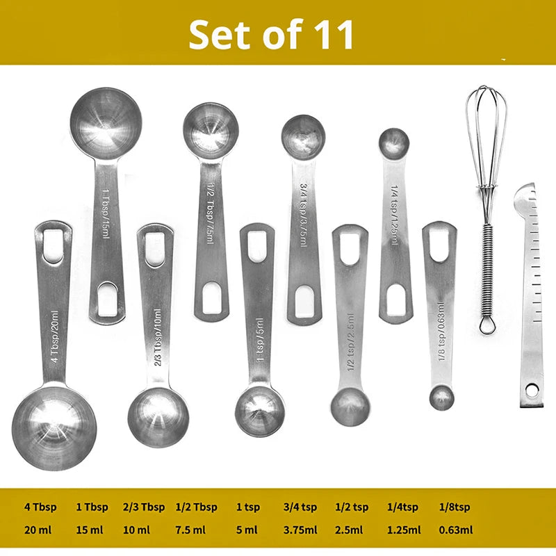 Measuring Spoons - Heavy Duty Stainless Steel Measuring