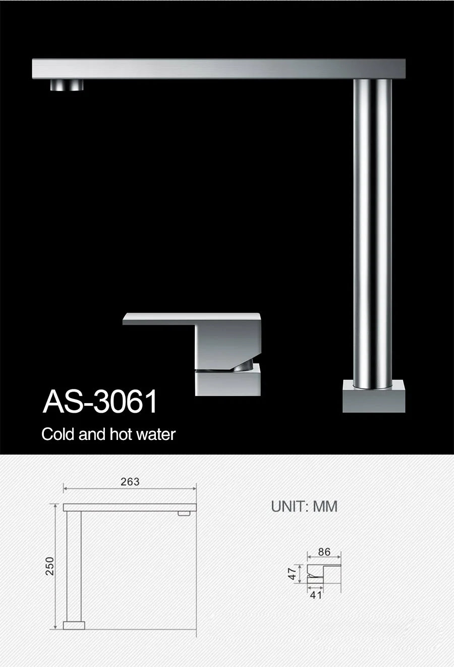 Asras Sink Faucet 304 Stainless Steel Lifting Faucet