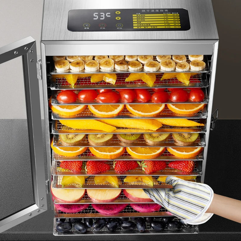 12 Layers Fruit Dryer Electric Meat Grinder Drying