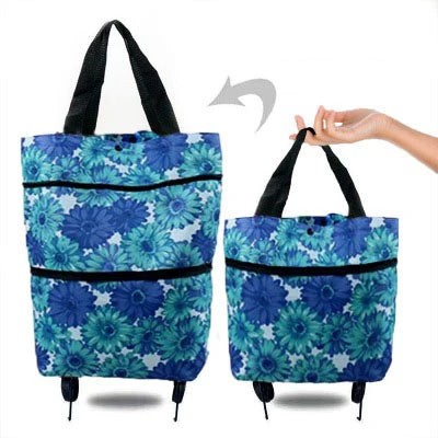 Folding Reusable Shopping Bags Small Pull Cart Buy