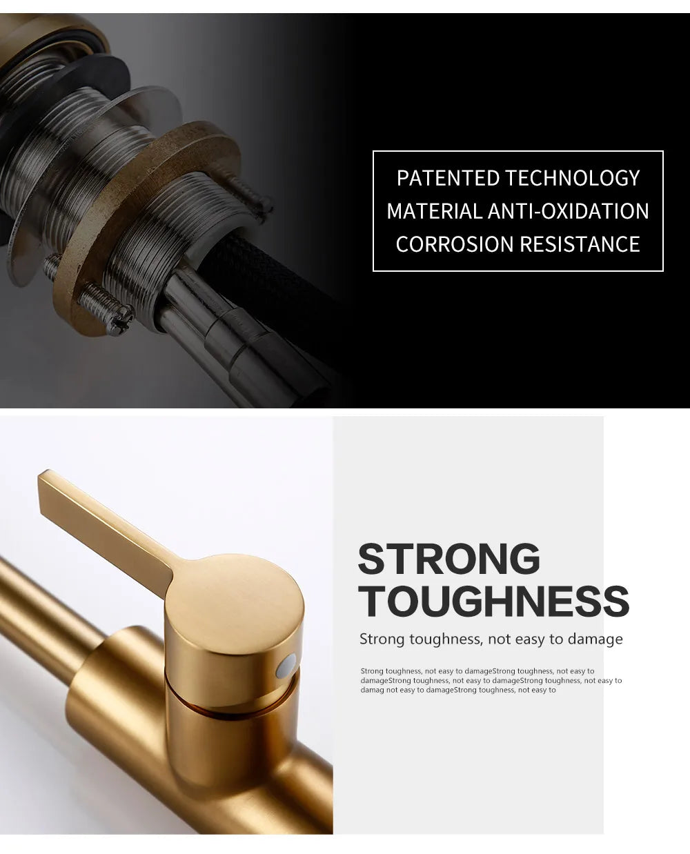 Bagnolux Luxury Matt Old Brushed Golden Brass Faucet