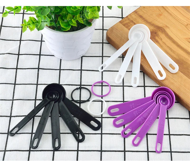 5pcs/Set Colors Measuring Spoon Coffee Teaspoon Sugar Scoop