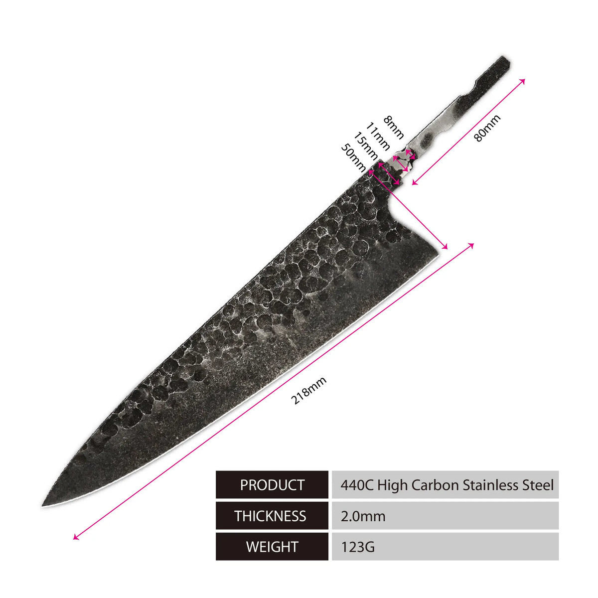 Amber Knife High Quality Blade Japanese Damascus Steel
