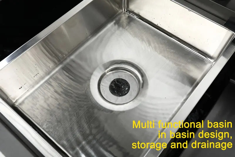 Black High Low Sink Sink Knife Holder Vegetable