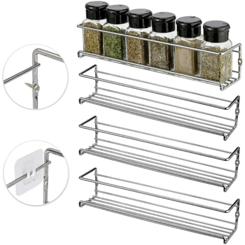 Organizer Metal Hanging Spice Racks Restaurant Wall-Mounted