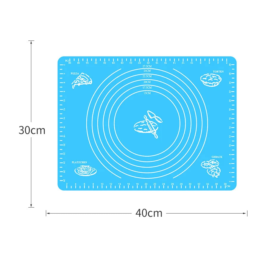 Multicolor Silicone Baking Mat 70/50/40cm Sheet Pizza Dough