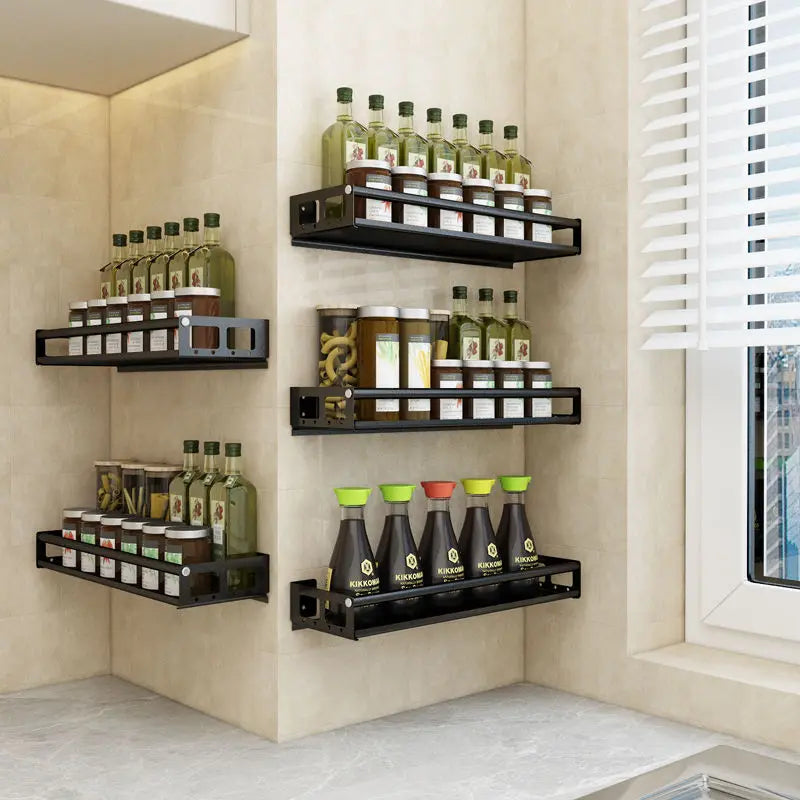 Multi-Purpose Organizer Wall Mount Spice Rack Shelf Bracket