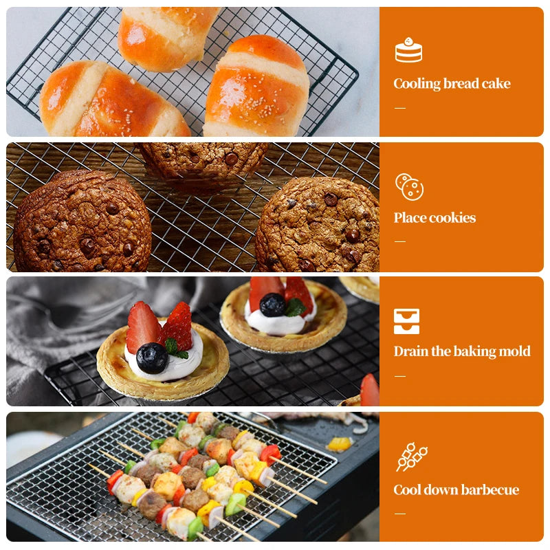 Faisdu 1pcs Layer Stainless Steel Bbq Bread Cake