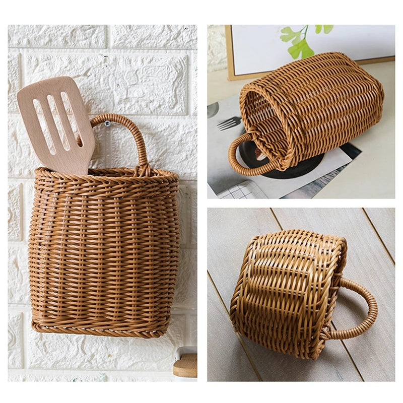 Organizer Wall Hanging Storage Basket Woven Basket Decorative