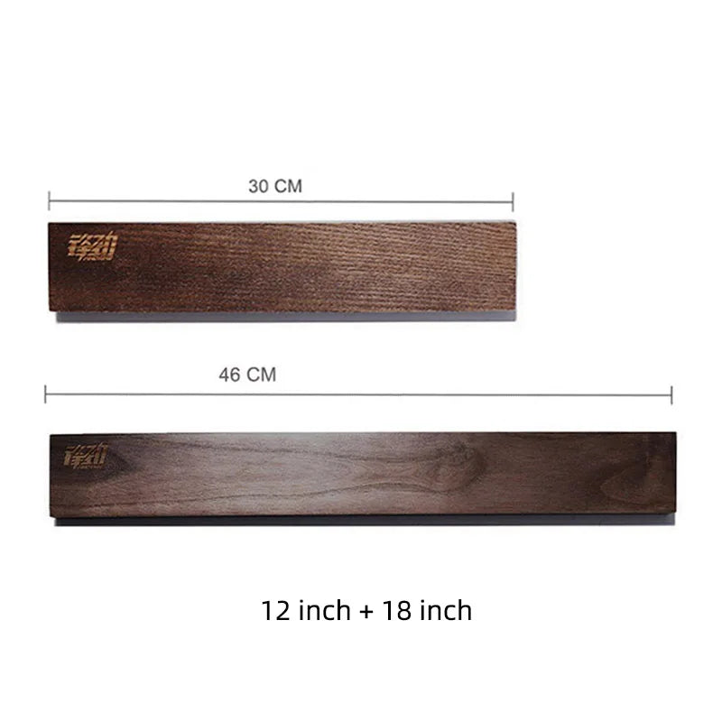 Powerful Wooden Strip Magnetic Knife Holder Wall Mount