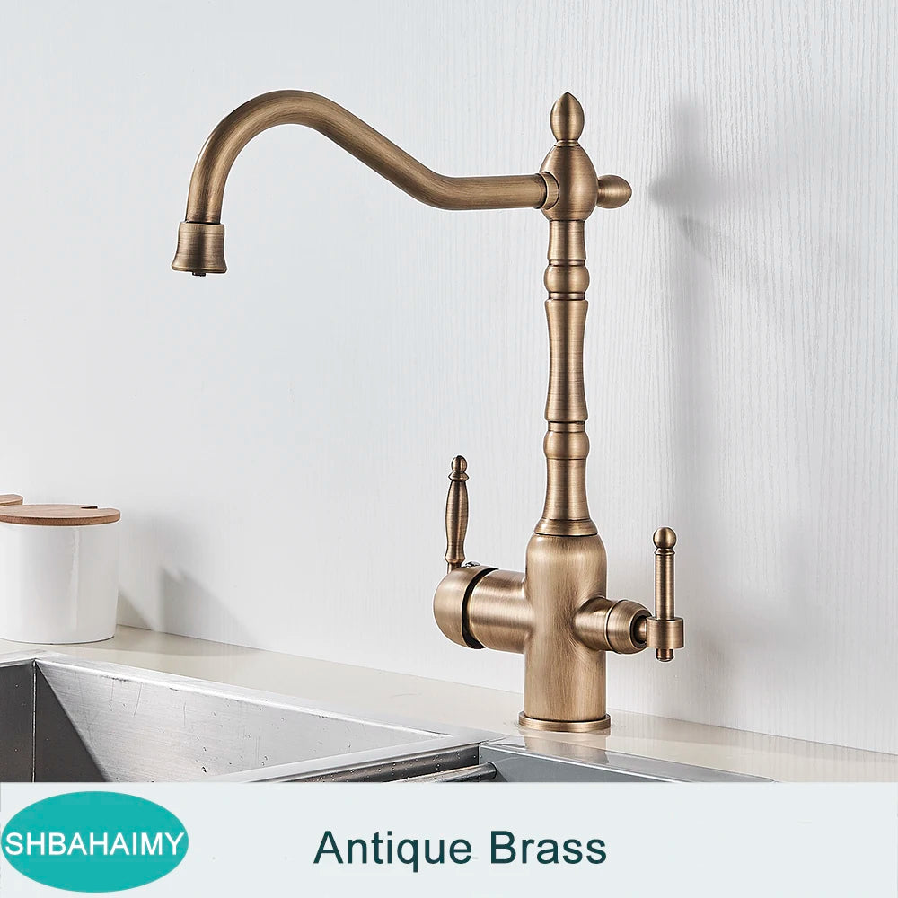 Polished Golden Filter Faucet Drinking Pure Water Tap