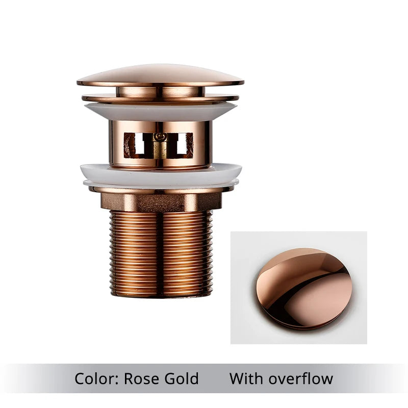 Bathroom Basin Gunmetal Pop-Up Drain Waste Stopper Sink