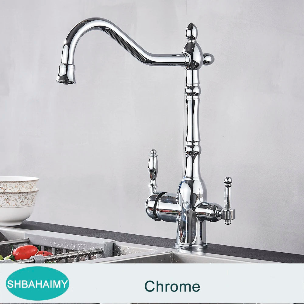Polished Golden Filter Faucet Drinking Pure Water Tap