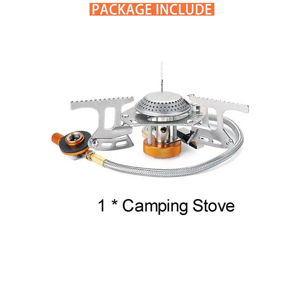 Camping Travel Equipment Tableware Cookware Kit Pots Burner