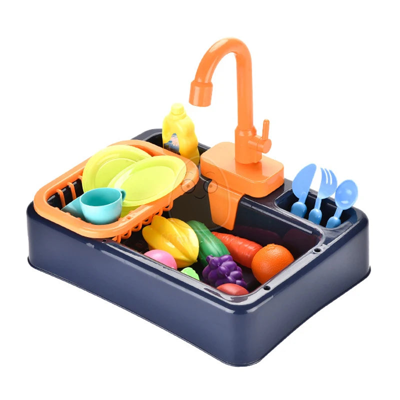 Toy Plastic Dish Wash Sink Children Simulation Pretend