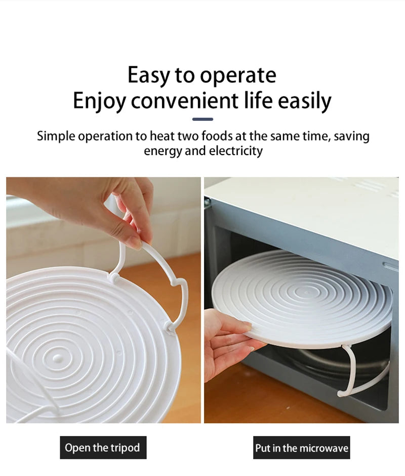 Microwave Storage Rack Meal Heating Tiered Steaming Rack