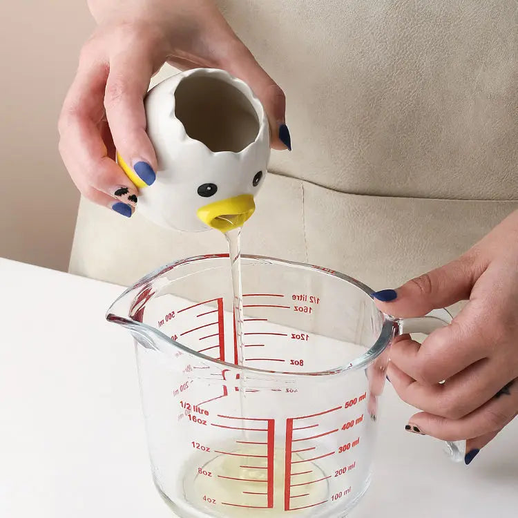 Egg White Separator Cute Chicken Ceramic Egg Yolk