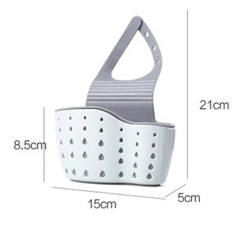 Sink Holder Hanging Drain Basket Adjustable Soap Sponge