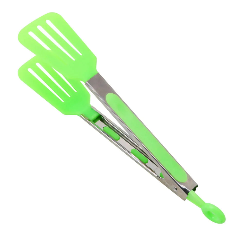 Cooking Non-Stick Tongs Pizza Bread Steak Clip Stainless