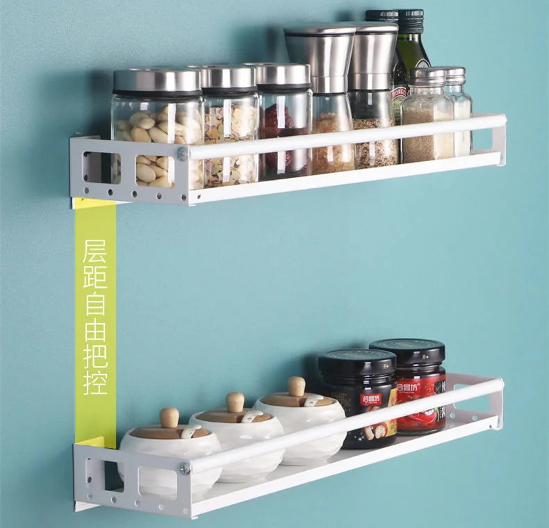 Multi-Purpose Organizer Wall Mount Spice Rack Shelf Bracket
