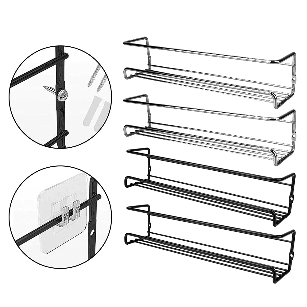 Organizer Metal Hanging Racks Restaurant Wall-Mounted Seasoning